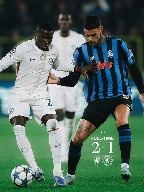 欧冠-切尔西1-2亚特兰大 佩德罗破门CDK传射