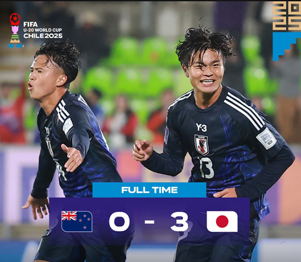 日本U20世青赛踢疯了!3连胜轰7球0丢球,全胜杀进16强