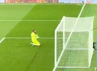 哈兰德破门后，多纳鲁马面向主场球迷激情滑跪庆祝