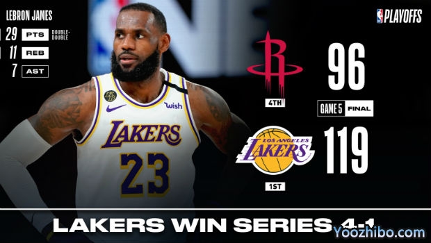 <a href=/shipin/lanqiuzhibo/lakers/ target=_blank class=infotextkey>湖人</a>大胜<a href=/shipin/lanqiuzhibo/rockets/ target=_blank class=infotextkey>火箭</a>大比分4-1晋级西决